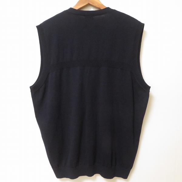 PAPAS（パパス） #wnc ベスト ジレ ニット L 紺 Vネック ロゴ 美品 