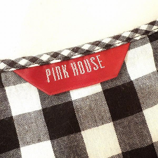 snc ピンクハウス PINKHOUSE ワンピース 茶 白 ギンガムチェック
