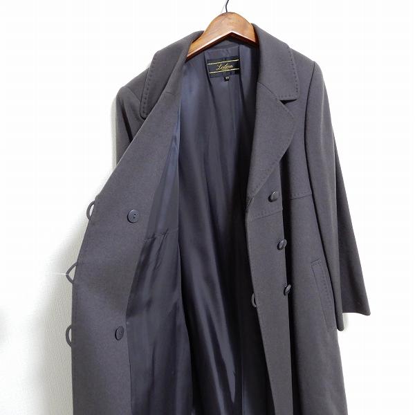 Leilian／レリアン カシミヤ100％ Aライン コート（ライトグレー系） wnc レリアン Leilian ロング コート 11 グレー カシミヤ レディース