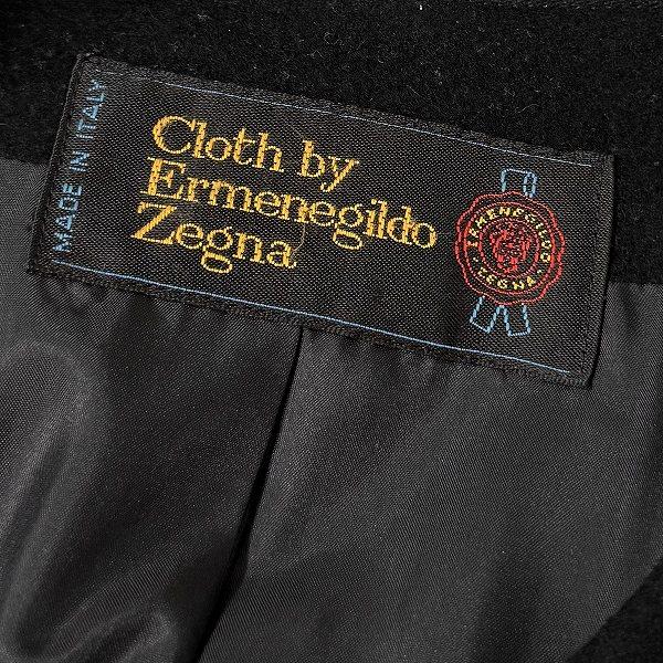 wnc エルメネジルドゼニア Zegna コート 黒 ノーカラー イタリア製