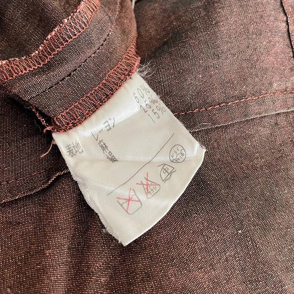 #anc レリアン Leilian シャツ ブラウス 13 こげ茶 麻混 シルク混 光沢 大きいサイズ レディース [933693] | Leilian | 04