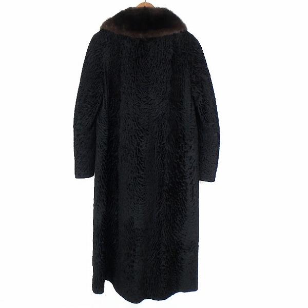 wnc ロティニー ROTINY 毛皮コート 7 黒系 茶系 カラクールラム ミンク
