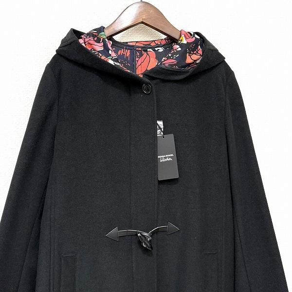 wnc ソニアリキエル SONIARYKIEL コート 38 黒 紺 赤 ダッフルコート