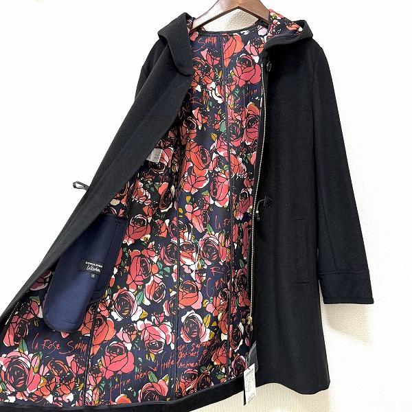 wnc ソニアリキエル SONIARYKIEL コート 38 黒 紺 赤 ダッフルコート