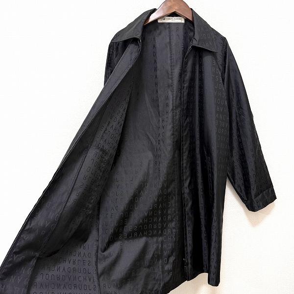 anc シャルルジョルダン CHARLESJOURDAN コート 黒系 ロゴ 英字 ジップ