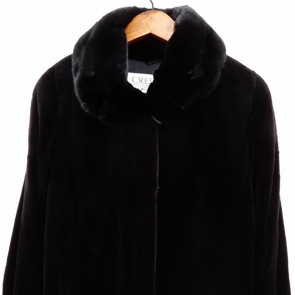 和装 毛皮 ムーンバット　シェアードミンク wnc ムーンバット moonbat シェアードミンク 毛皮コート F こげ茶