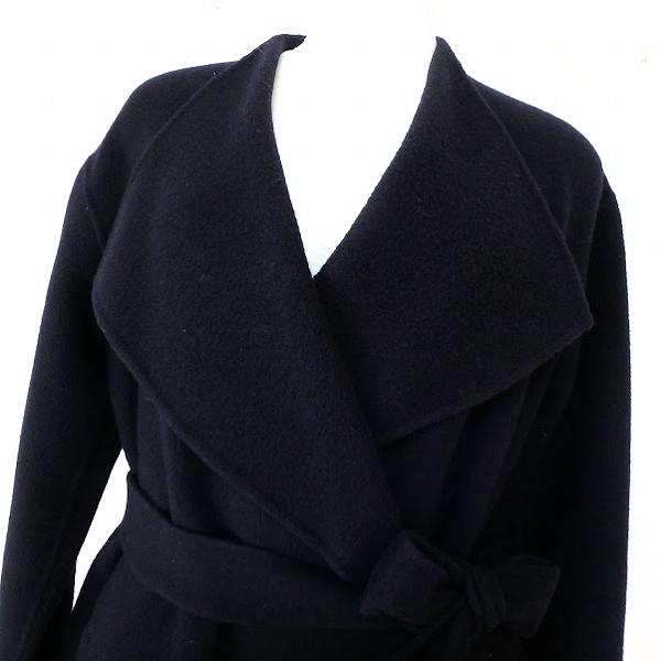 wnc セオリー theory コート S 紺 ロング ベルト付き レディース