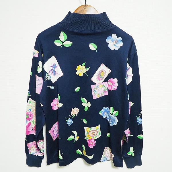 anc レオナールスポーツ LEONARD SPORT カットソー M 紺 マルチ モック