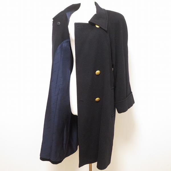 wnc 十仁プラザ JujinPlaxaCOUTURE コート 40 濃紺 カシミア シルク 