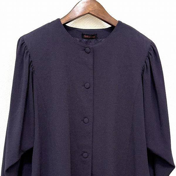 詩仙堂 BY HITOSHI ちりめん ノーカラーコート ドルマンスリーブ 詩仙堂 BY HITOSHI ちりめん ノーカラーコート ドルマンスリーブ