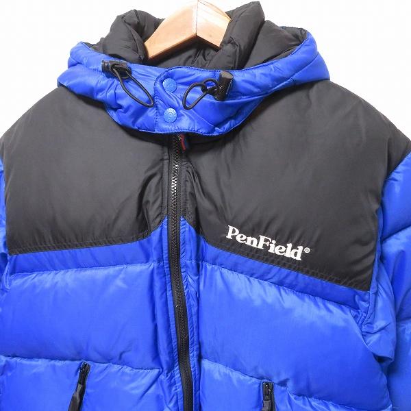 wnc ペンフィールド Penfield ダウンジャケット LARGE 青 黒 ロゴ