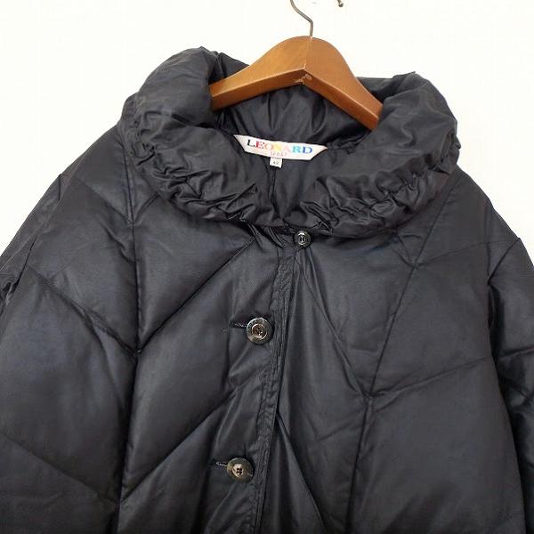 wnc レオナールスポーツ LEONARD SPORT コート 42 黒 マルチ 花柄 光沢