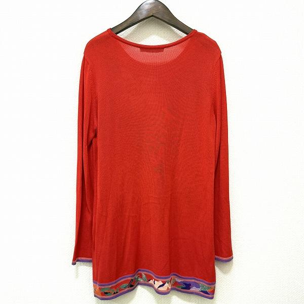 anc レオナール LEONARD ニット・セーター 40 赤系 ピンク 紫