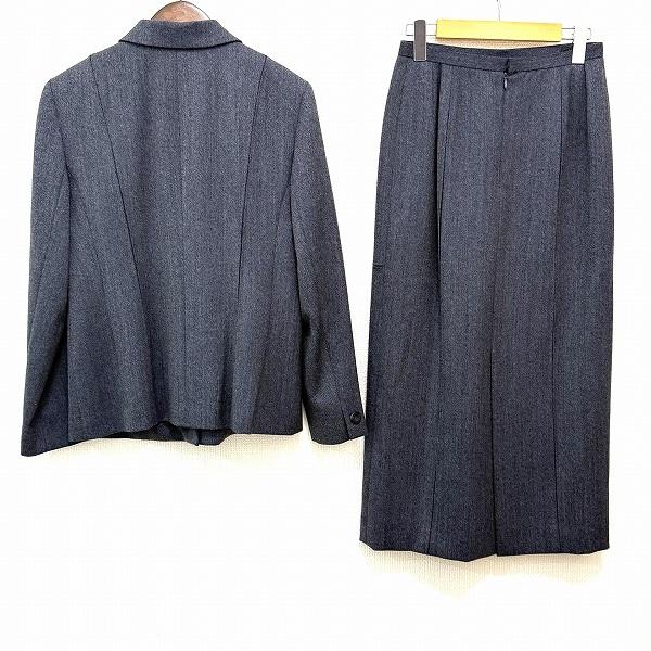 wnc ロシャス レリアン ROCHAS Leilian スカートスーツ 9 グレー系