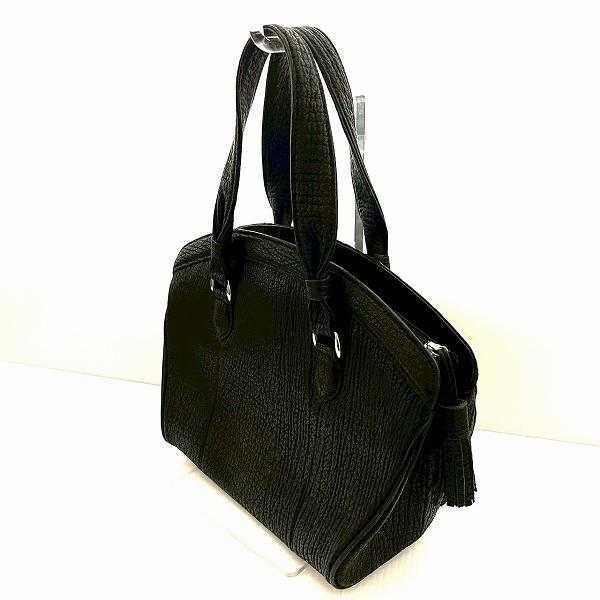 anb デオロン DEORON ハンドバッグ 黒 JRA シャークスキン レディース 