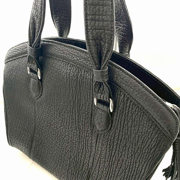 anb デオロン DEORON ハンドバッグ 黒 JRA シャークスキン レディース 