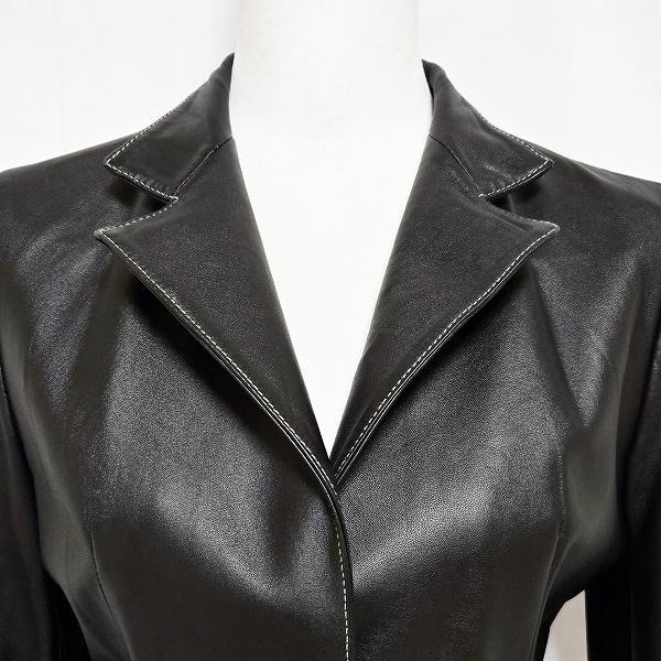 wnc ルネ Rene ジャケット 38 黒 レザージャケット シープレザー 