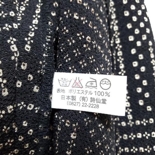 anc シセンドウ 詩仙堂 セットアップ 黒 ツーピース ちりめん 柄 七分