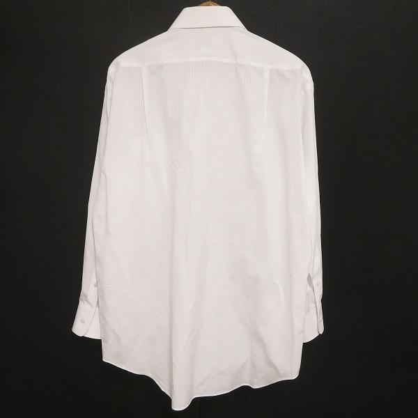 anc ダンヒル Dunhill 長袖シャツ ワイシャツ 白 ビジネス ストライプ