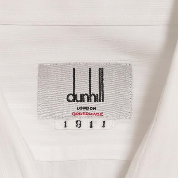 anc ダンヒル Dunhill 長袖シャツ ワイシャツ 白 ビジネス ストライプ