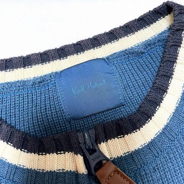 anc カールヘルム KarlHelmut カーディガン 青系 紺 白 ニット 