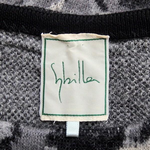 #wnc シビラ Sybilla ワンピース M 黒 グレー ニット 花柄 総柄 モヘヤ混 レディース [937866]_4