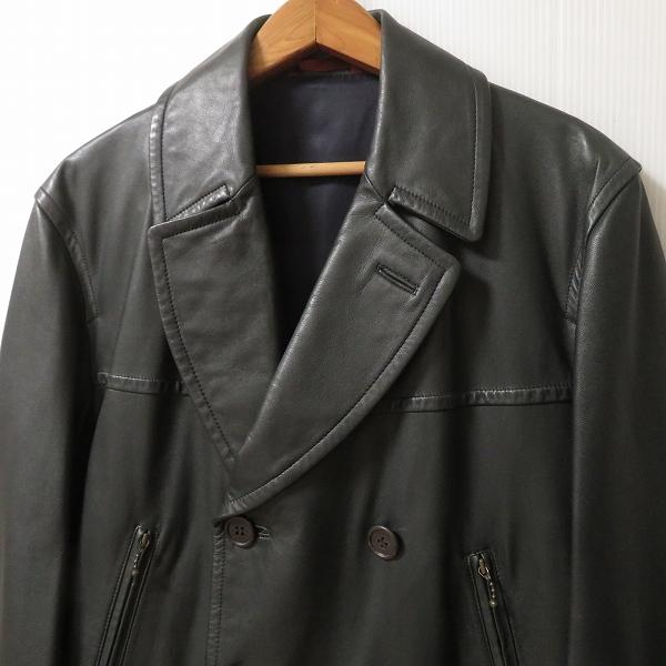 ポールスミス PaulSmith コート M 黒系 羊革 ダブル レザー メンズ [938297] 【スプリング】