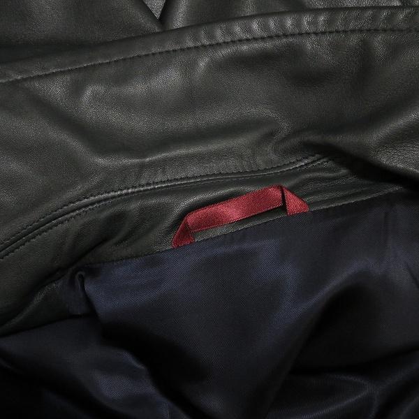 wnc ポールスミス PaulSmith コート M 黒系 羊革 ダブル レザー メンズ