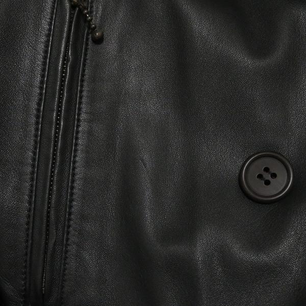 ポールスミス PaulSmith コート M 黒系 羊革 ダブル レザー メンズ [938297] 【スプリング】