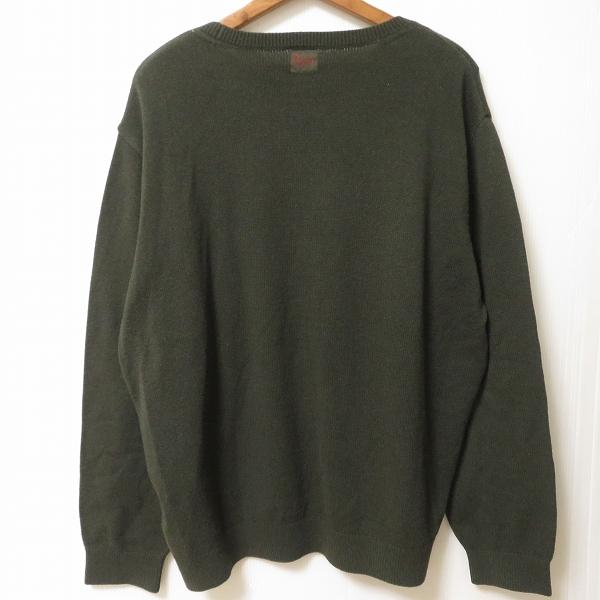 PAPAS（パパス） #wnc ニット セーター L カーキ系 シルク混 ロゴ