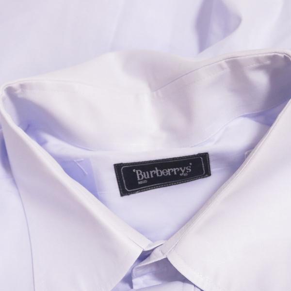 BURBERRY（バーバリー） #anc 長袖シャツ ワイシャツ 薄紫 刺繍 ロゴ