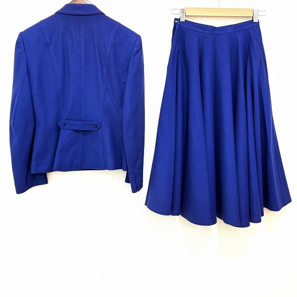 wnc ティエリーミュグレー Thierry Mugler スカートスーツ 7 青 
