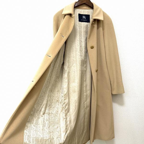 wnc バーバリー BURBERRY コート 9 ベージュ系 アンゴラ混 ロング