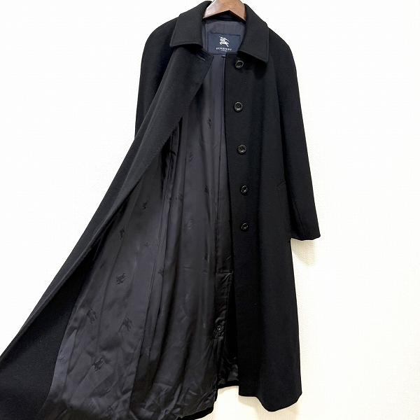 #wnc バーバリー BURBERRY コート 7 黒 ステンカラーコート カシミヤ ロング 小さいサイズ レディース [940388] |  | 03