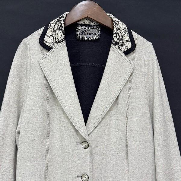 インポートロッサ ジャケットコート anc インポートロッサ import Rossa ジャケット 44 グレー系 黒 レース