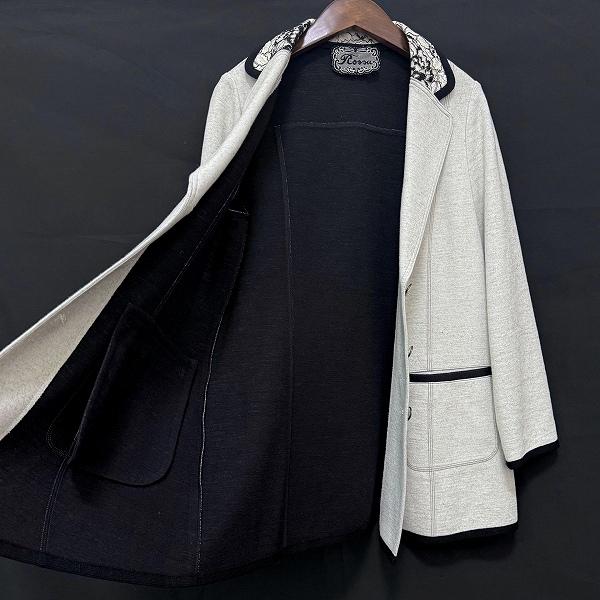 anc インポートロッサ import Rossa ジャケット 44 グレー系 黒 レース