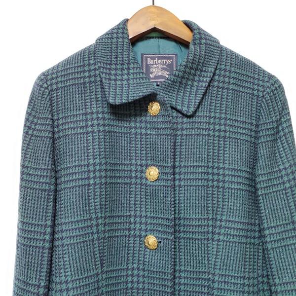 wnc バーバリー BURBERRY スカートスーツ 緑 セットアップ グレン