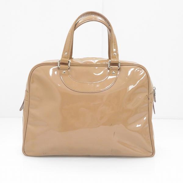 anb ジャックルコー JACQUES LE CORRE ハンドバッグ ベージュ エナメル