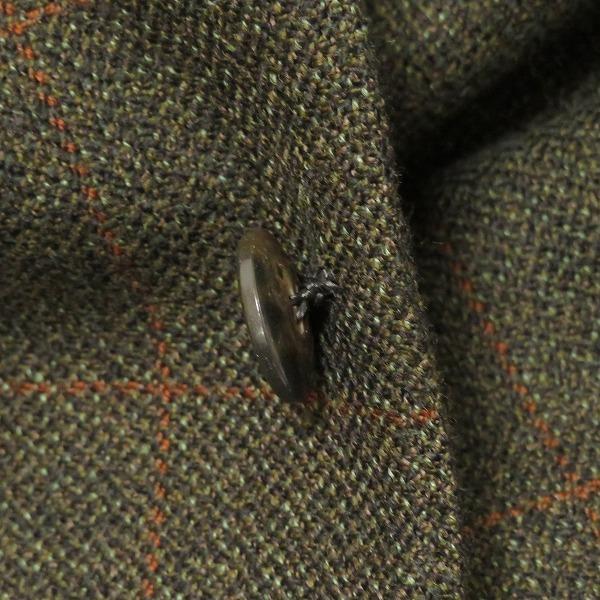 コルネリアーニ　ジャケット　52 wxc コルネリアーニ Corneliani シングルジャケット 52 緑系 オレンジ