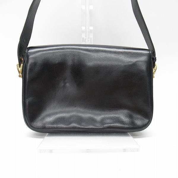 CELINE（セリーヌ） #anb ショルダーバッグ 馬車金具 黒 レザー