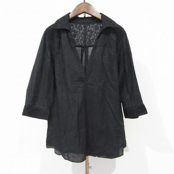 Leilian（レリアン） #anc シャツ・ブラウス 黒 レース 日本製 