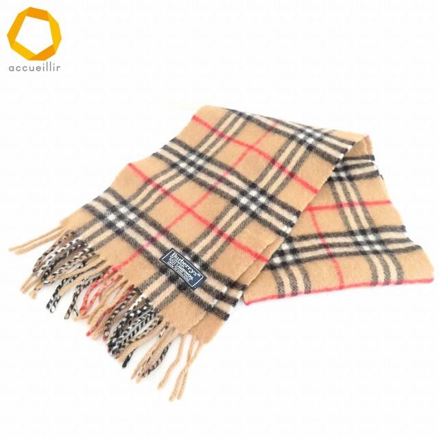 Burberrys バーバリー マフラーカシミヤ イングランド製 ブラウン BURBERRY（バーバリー） Burberrys ノバチェック カシミヤ マフラー
