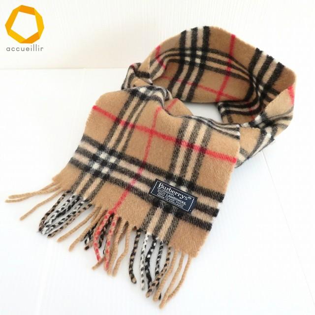 wnzm バーバリー BURBERRYS マフラー キャメル色 黒 赤 白 チェック柄