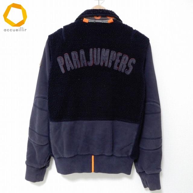 wnc パラジャンパーズ PARAJUMPERS ブルゾン XS 紺系 切替 ボア ジップ