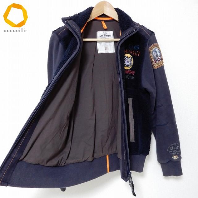 wnc パラジャンパーズ PARAJUMPERS ブルゾン XS 紺系 切替 ボア ジップ