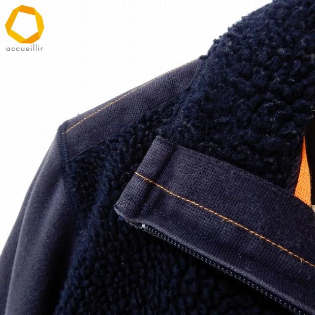 wnc パラジャンパーズ PARAJUMPERS ブルゾン XS 紺系 切替 ボア ジップ
