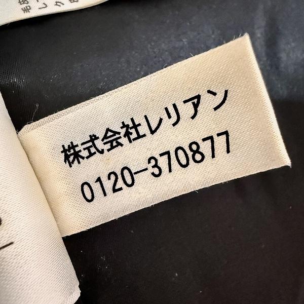 wnc レリアン Leilian コート 13+ 黒 ジップアップ 中綿 ニット 異素材 