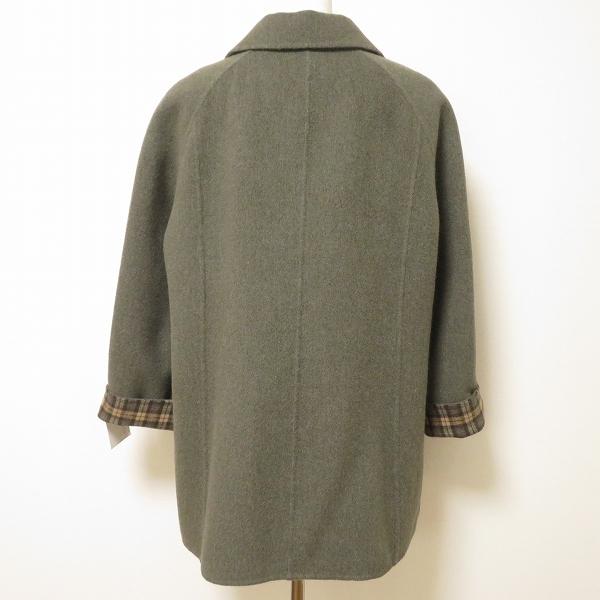 wnc レリアン Leilian コート 13+ カーキ系 アンゴラ混 チェック