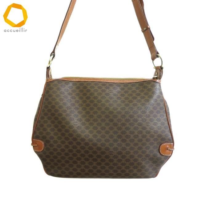 ab セリーヌ CELINE ショルダーバッグ M08 茶系 マカダム柄 オールド