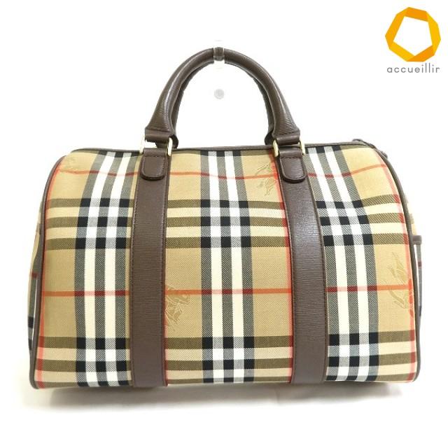 ab バーバリー BURBERRY ボストンバッグ ハンドバッグ ノバチェック